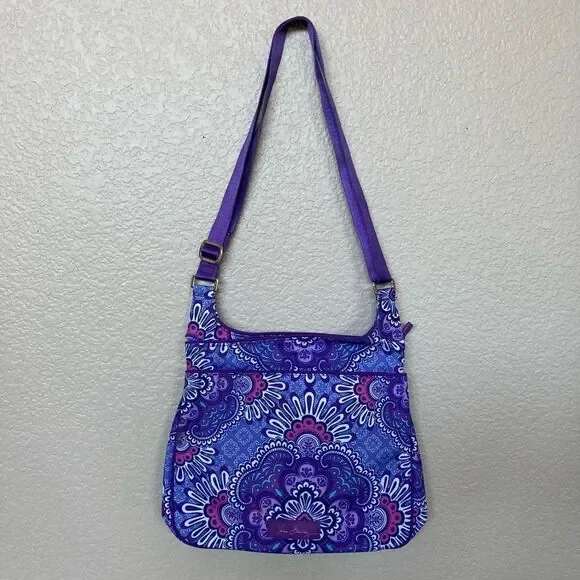 NWOT Vera Bradley Purple Lilac Tapestry Paisley Crossbody Bag Purse - Picture 2 of 9